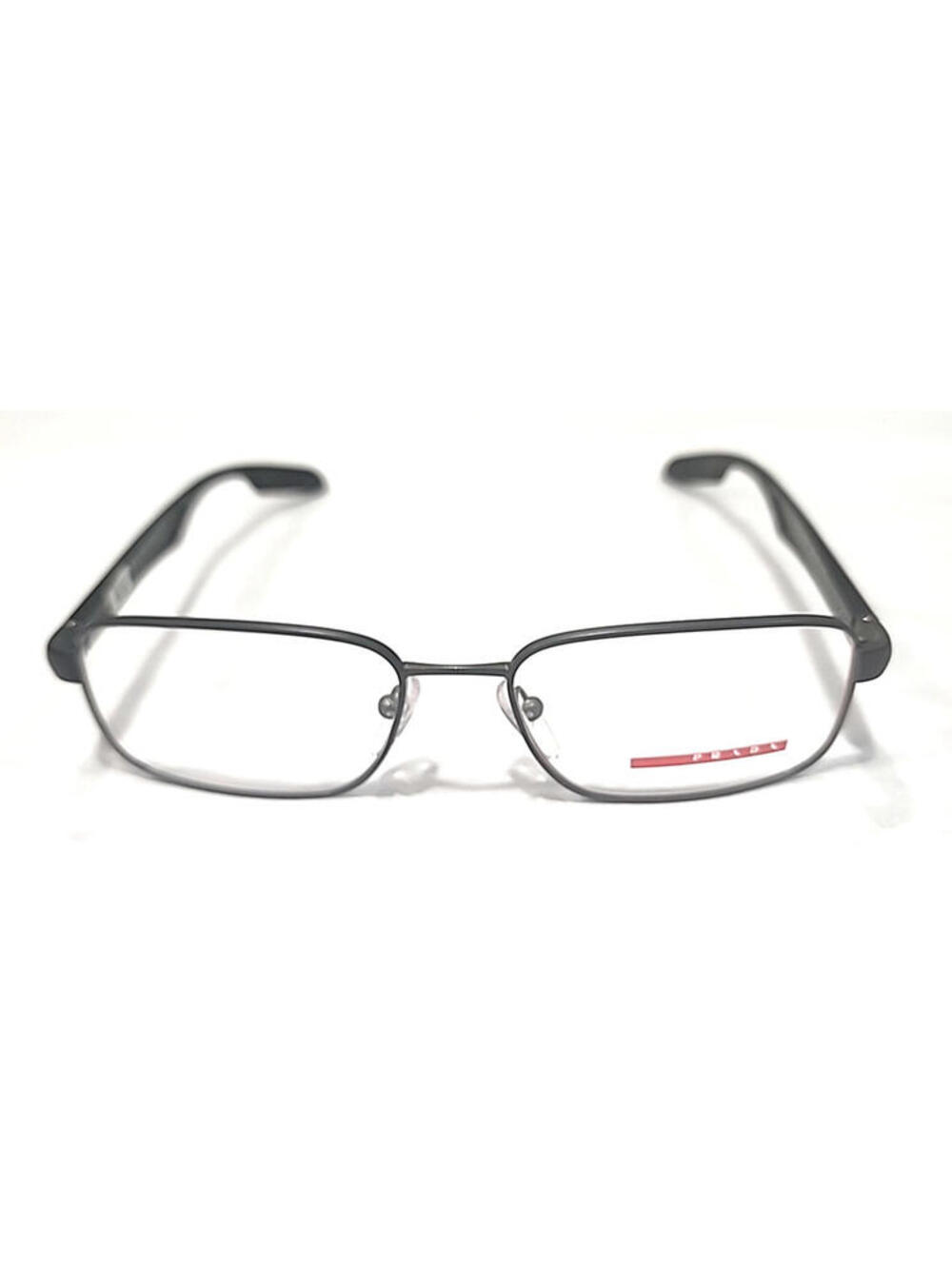 PRADA VPS52D AAG 101 Gunmetal Black Rectangle Eyeglasses 52-16 140 Case Cloth - Picture 3 of 8